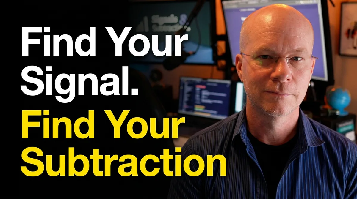 Sam Rogers presenting the methodology episode of Signals & Subtractions