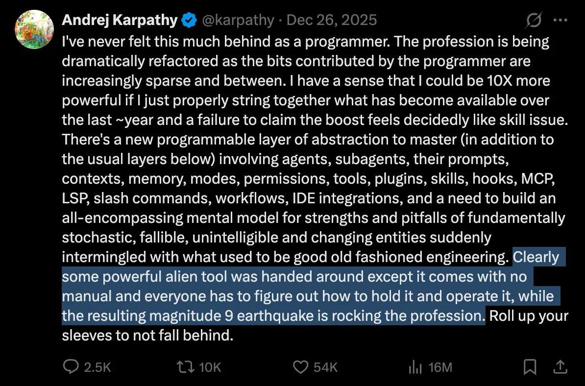 Karpathy tweet